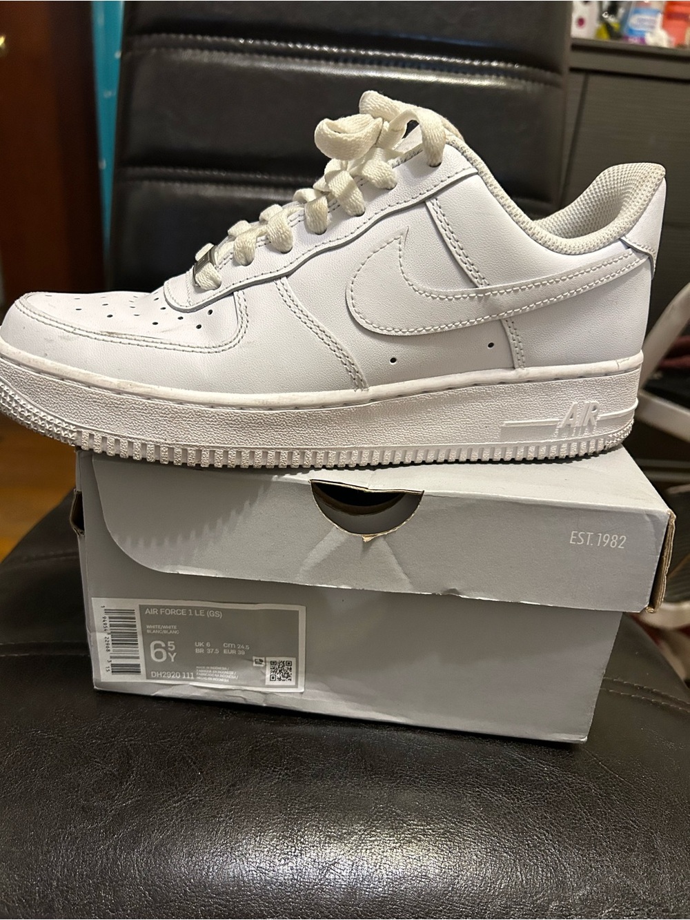 Nike White Low-Top Leather Sneakers